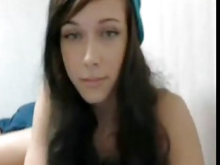 Skinny shemale on live cam plays with herself 